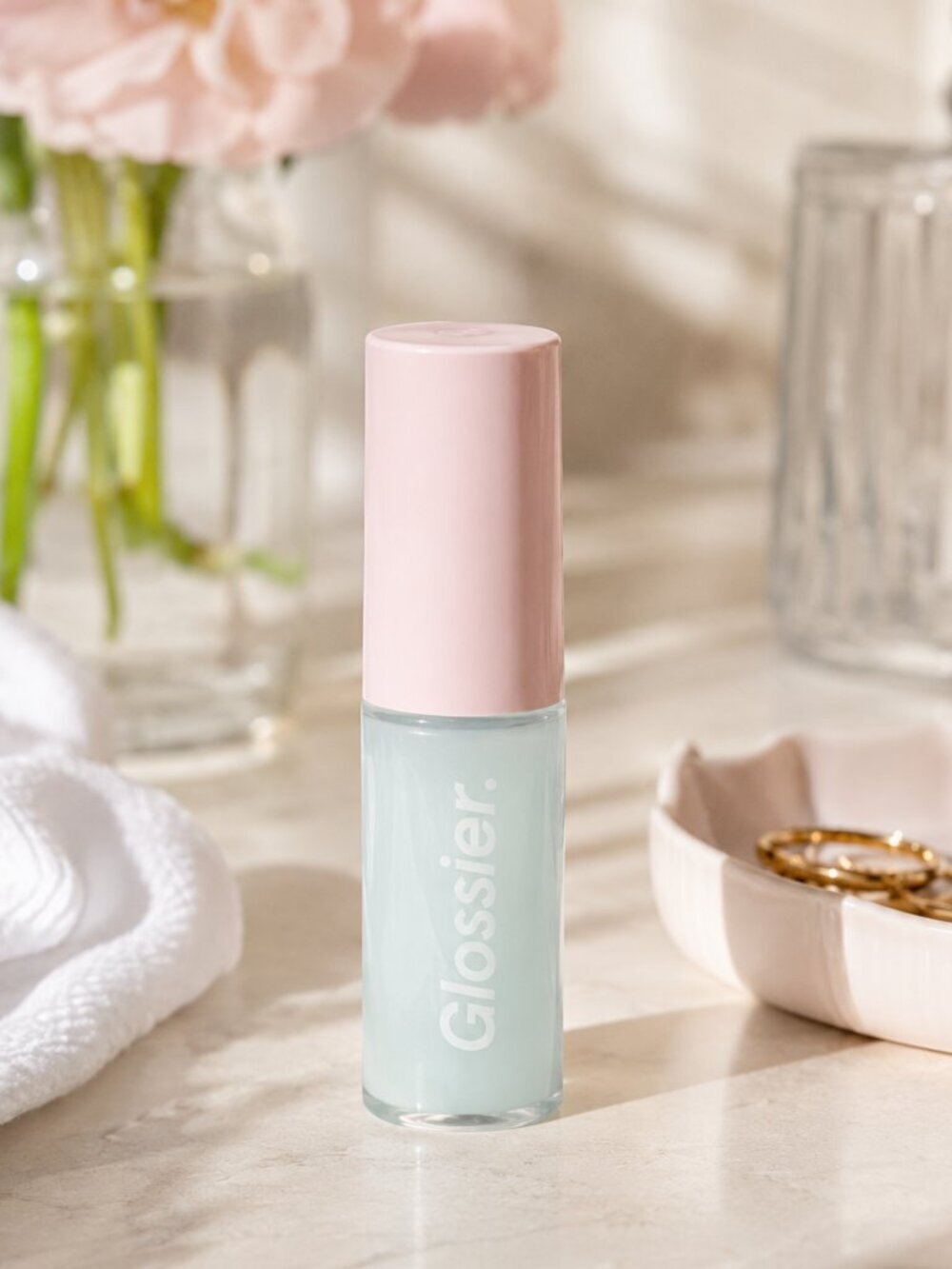 Glossier Lip Glaze Hydrating Cooling Sheer Lip Oil Icy Clear New In Box NWT 8ml